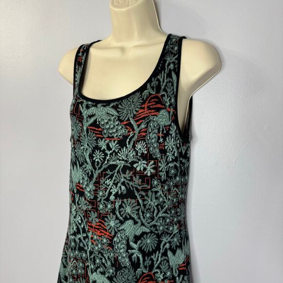 Peruvian Connection Oujda Pima Cotton Knit Sleeveless Midi Dress Floral Multi S - Picture 6 of 11